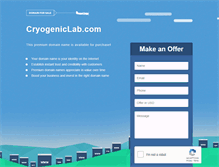 Tablet Screenshot of cryogeniclab.com